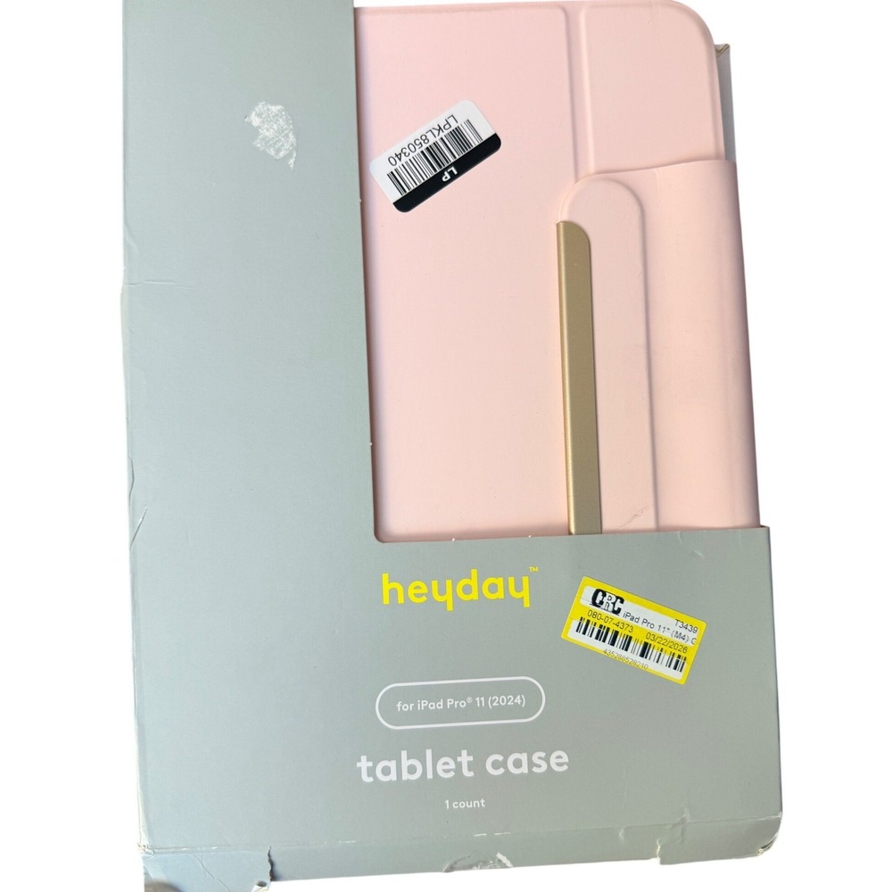 Heyday iPad Pro 11 2024 Tablet Case Pink Iridescent Folio Magnetic Cover